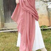 SScarf female pink bib Korean wild silk scarf - SooLinen