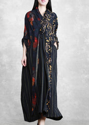 Luxy Black Linen Dress Long Caftan Gown - SooLinen