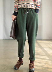 Simple Khaki Clothing Spring Elastic Waist Drawstring Fashion Ideas Pant - SooLinen