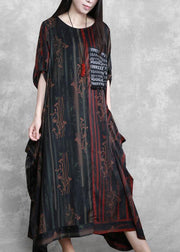 2021 Asymmetric Dresses Print Robes Spring Dresses Gown - SooLinen