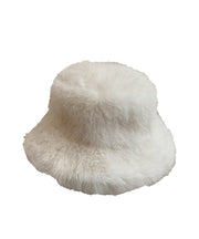 Simple White Warm Fleece Thick Solid Bucket Hat