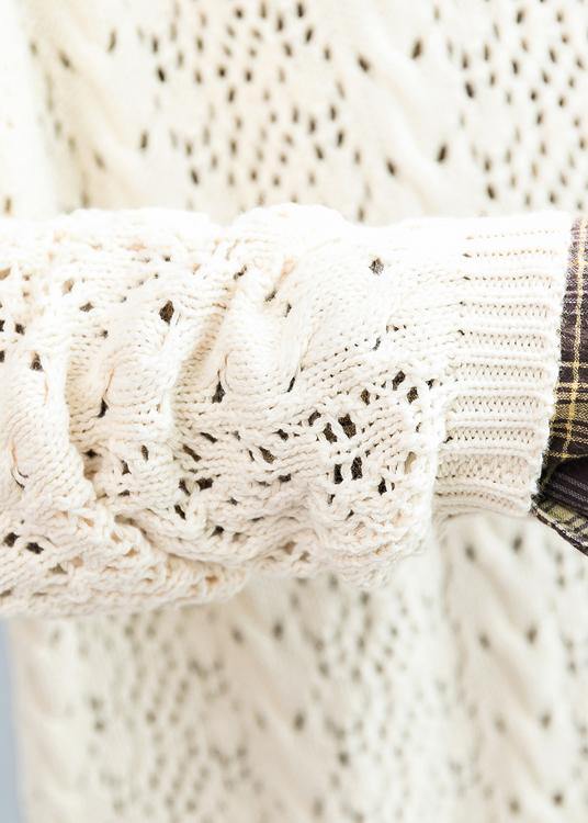 Simple o neck hollow out Sweater weather Design black Tejidos knitwear - SooLinen