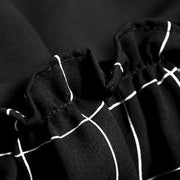 Einfaches Patchwork-Kleid für Frauen Indian Sewing schwarze Kleider aus Seide und Baumwolle