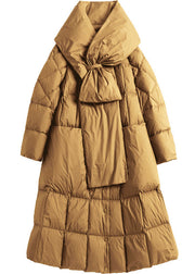Street Khaki Loose Pockets Button Winter Duck Down Winter Coats