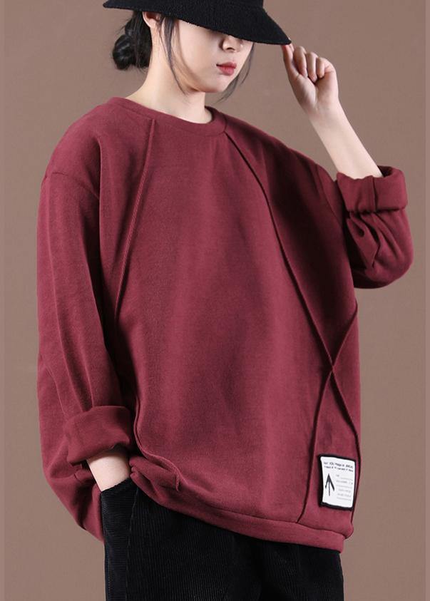 Street Wine Red Top Quality Sweatshirt - SooLinen