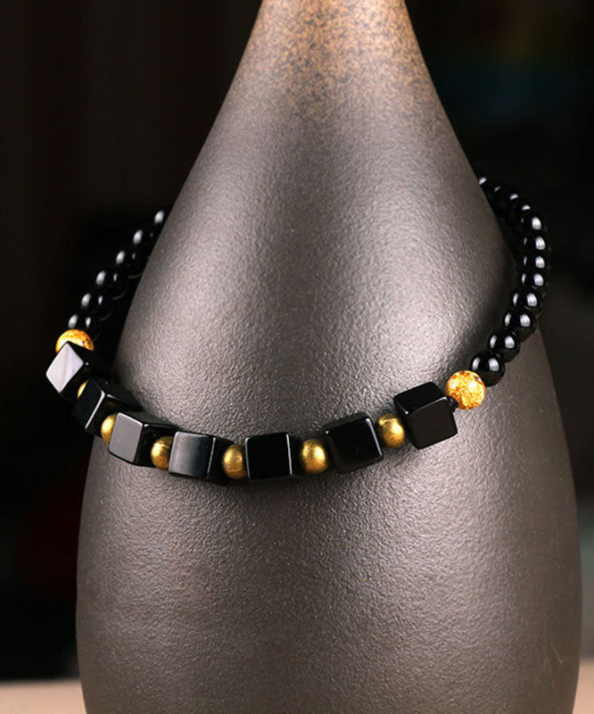 Style Black Agate Gratuated Bead Necklace