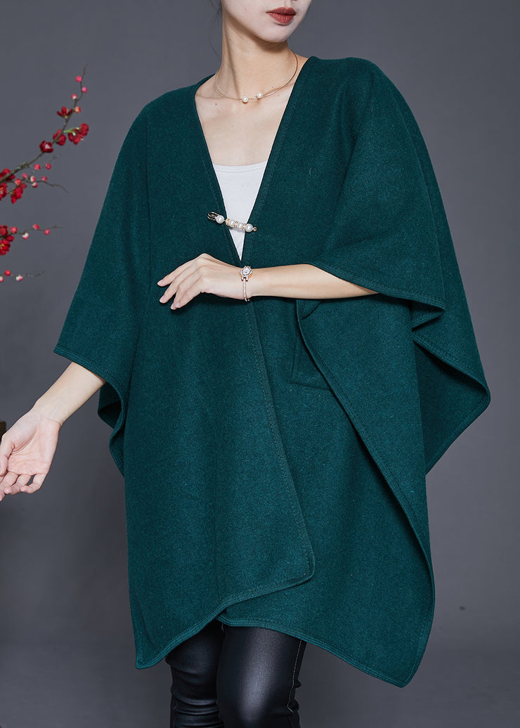 Style Blackish Green Oversized Woolen Cardigan Winter