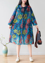Style Green Peter Pan Collar Pockets Floral trench coats Spring