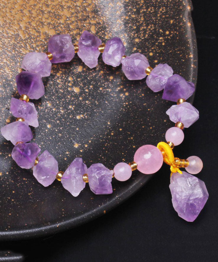 Style Purple Jade Crystal Charm Bracelet
