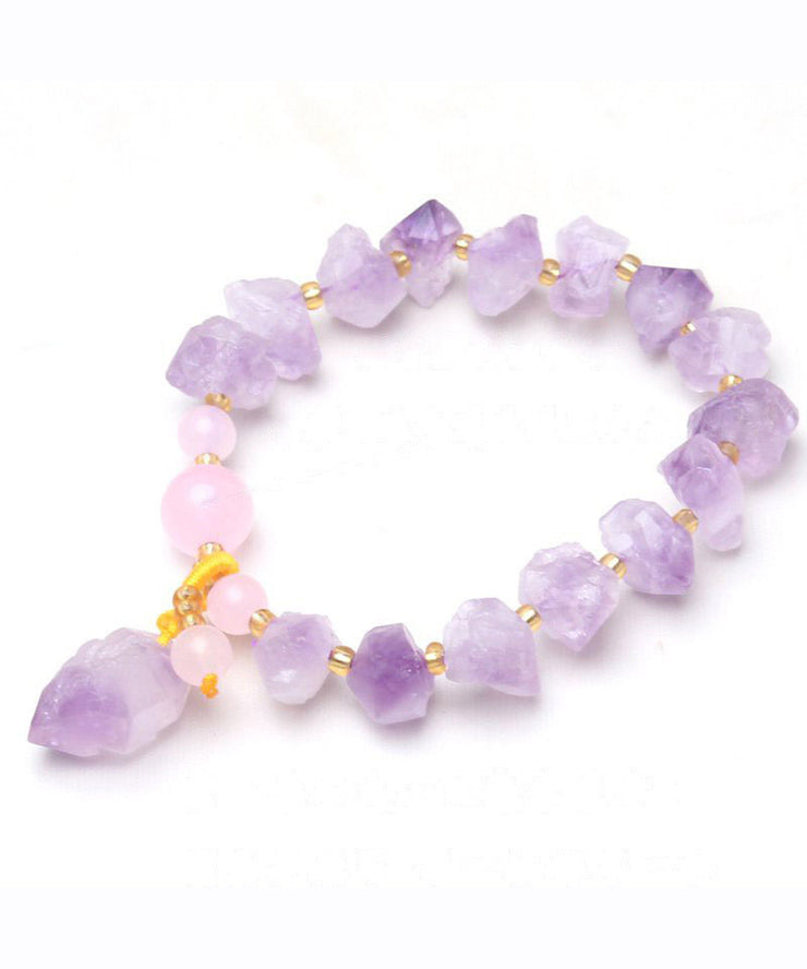 Style Purple Jade Crystal Charm Bracelet