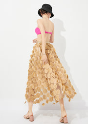 Style Yellow High Waist Exra Large Hem Tulle Skirt Summer