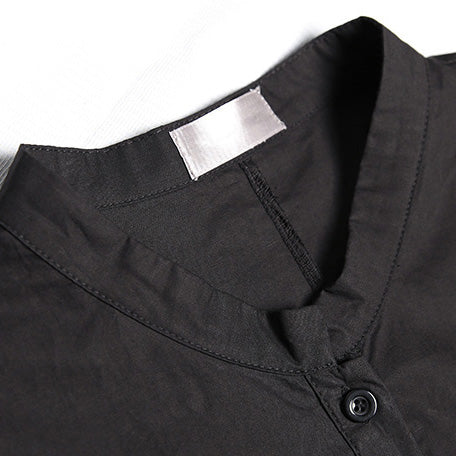Style black Cotton dresses Vintage Outfits drawstring Midi Dress