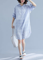 Style blue sunscreen cotton clothes For Women hooded Art summer top - SooLinen