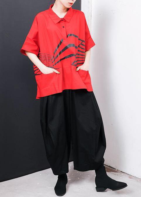 Style cotton Casual for women T-Shirt Pakistani Irregular Stripes High Low Hem tops - SooLinen
