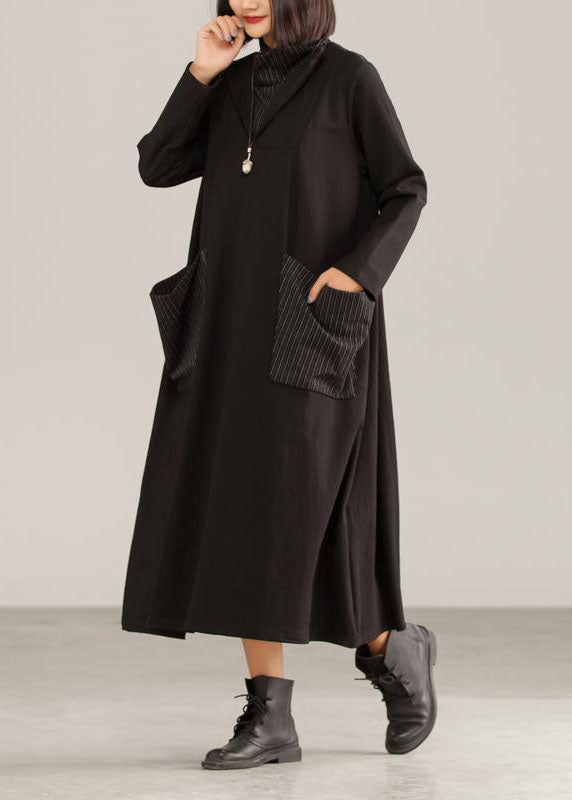 Style cotton Tunics 2019 Cotton Large Pocket A-line Women Fashion Dress
