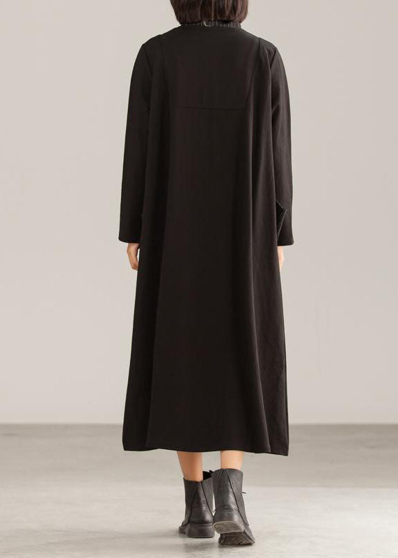 Stil Baumwolle Tuniken 2019 Baumwolle Große Tasche A-Linie Damenmode Kleid