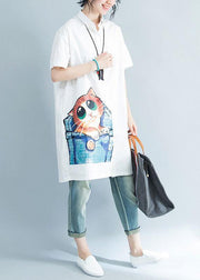 Style prints Cotton clothes Fashion Ideas white Dresses summer - SooLinen