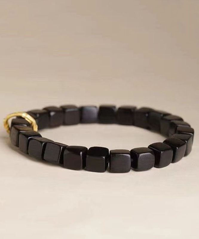 Stylish Black Ebony Block Bracelet