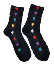 Stylish Versatile Heart Jacquard Cotton Mid Calf Socks