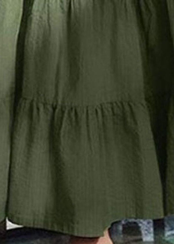 Tea Green Pleated Hakama Pants Skirt