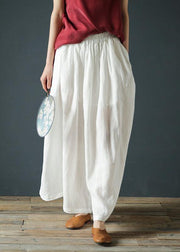Summer cotton and linen wide-leg pants loose women's trousers - SooLinen