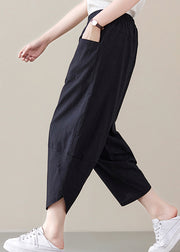 2022 Black elastic waist Casual Pants Spring