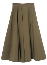 2022 Fitted Green pleated Skirts Spring
