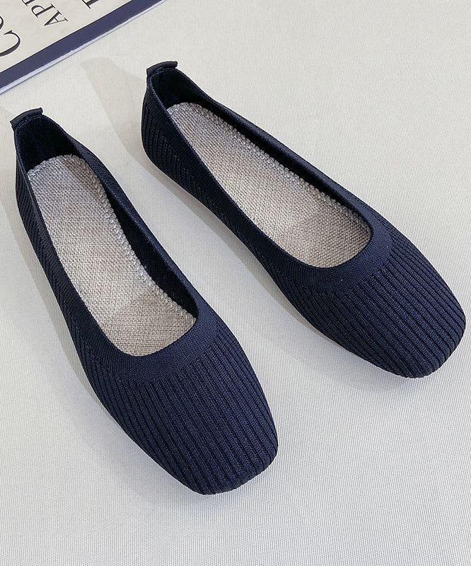 2022 Yellow Knit Cotton Fabric Flat Feet Shoes For Women