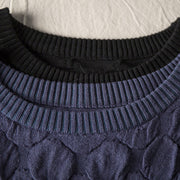 Feine schwarze und blaue lockere Pulloverkleider für Frauen