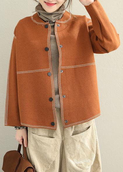 Fine Loose Button Down Sweater Coat Women Casual Tops