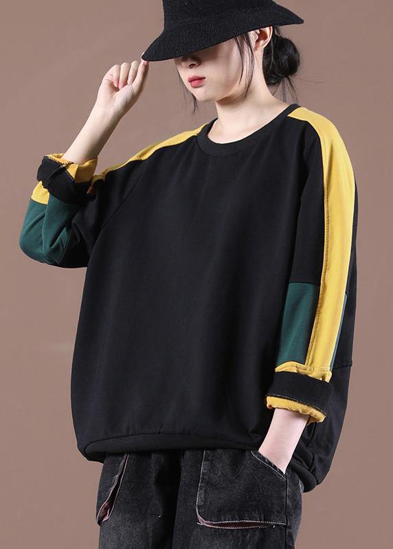 Trendy Black Casual Pullover Streetwear - SooLinen