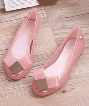 Unique Comfortable Splicing Clear Flat Feet Shoes Pink