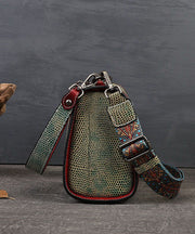 Einzigartige Satchel-Handtasche aus grünem Serpentin-Kalbsleder