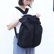 Unique Robes Boho black Canvas Square Backpack - SooLinen