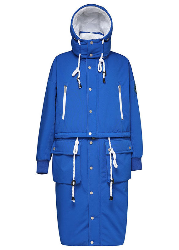 Unique Royal Blue hooded removable Casual Winter Duck Down Winter Coats