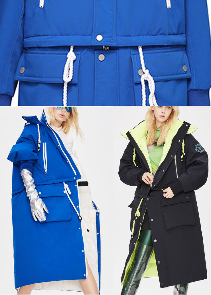 Unique Royal Blue hooded removable Casual Winter Duck Down Winter Coats