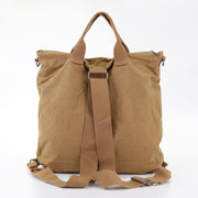Unique Soft Surroundings Plus Size brown Canvas Square Backpack - SooLinen