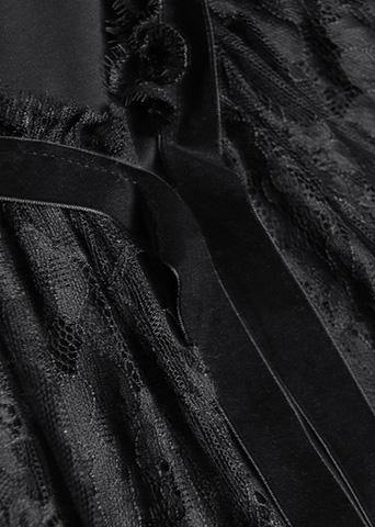 Unique black patchwork Cotton Tunics half sleeve cotton summer Dresses - SooLinen