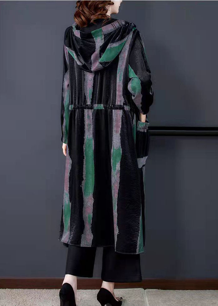 Einzigartige Kleider mit hohem Halsausschnitt aus Baumwolle mit Bindebund Schwarzes, lockeres Catwalk-Kleid
