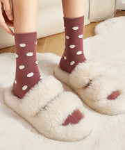 Versatile Spring And Autumn New Dot Mid Calf Socks