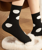 Versatile Spring And Autumn New Dot Mid Calf Socks
