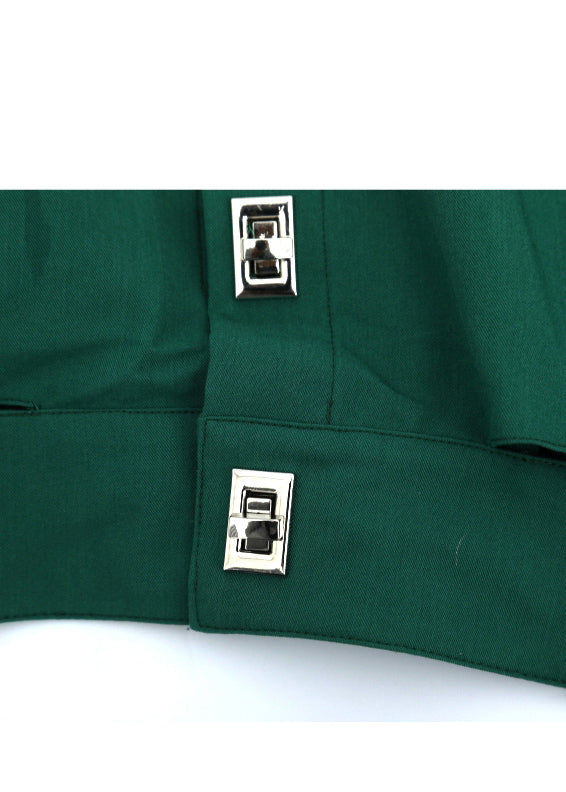 Vintage Blackish Green Peter Pan Collar Button Tops Long Sleeve