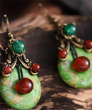 Vintage Chinese Style Turquoise Decorative Drop Earrings