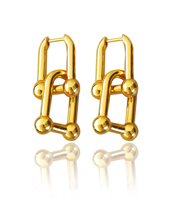 Vintage Gold Plated Hoop Earrings