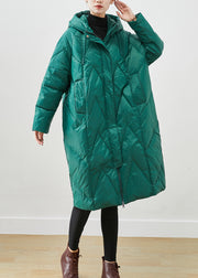 Vintage Green Oversized Thick Fine Cotton Filled Puffers Jackets Winter