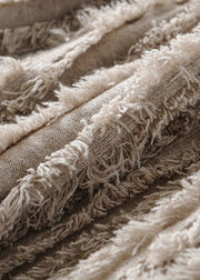 Vintage Khaki Tasseled Knit eine Linie Röcke Frühling