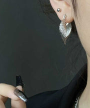 Vintage Silk Metal Geometric Circle Hoop Earrings