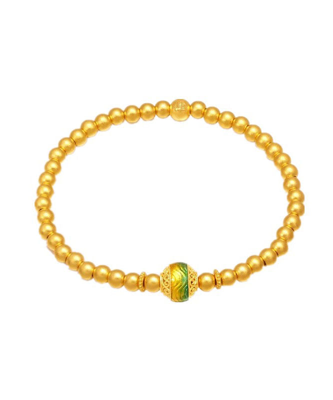 Vogue Gold Ancient Gold Enamel Beaded Chain Bracelet