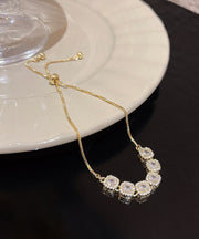 Vogue Gold Copper Overgild Zircon Tassel Charm Bracelet