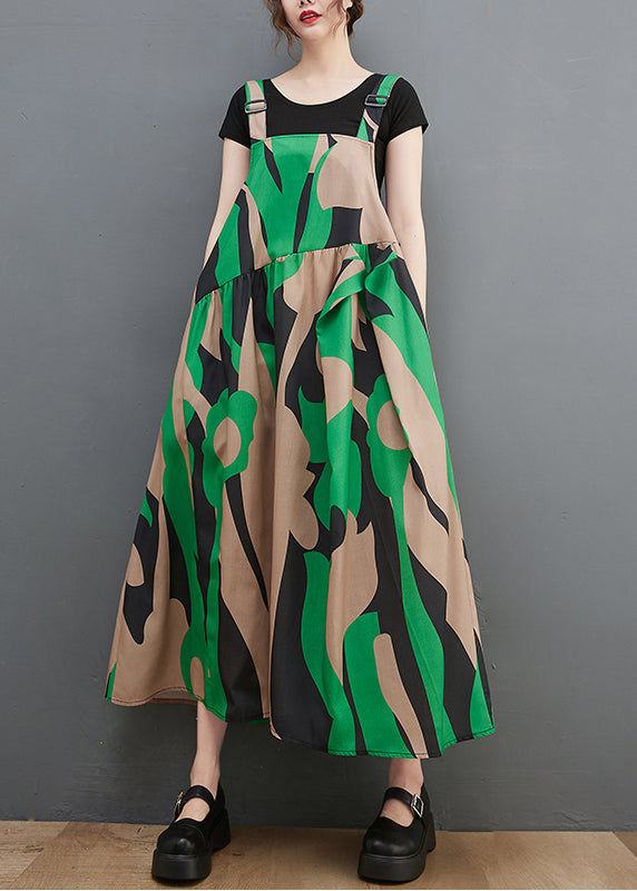 Vogue Green asymmetrisches Design Tasche Spaghetti-Träger-Kleid Sommer